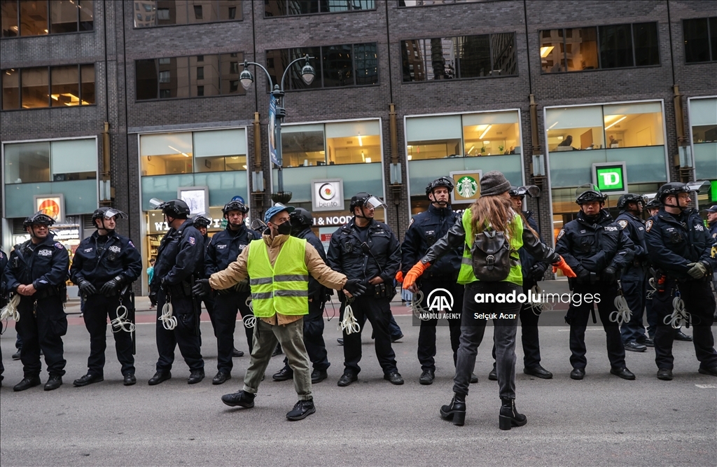 В Нью-Йорке прошла акция протеста против Американо-израильского комитета по общественным связям (AIPAC)