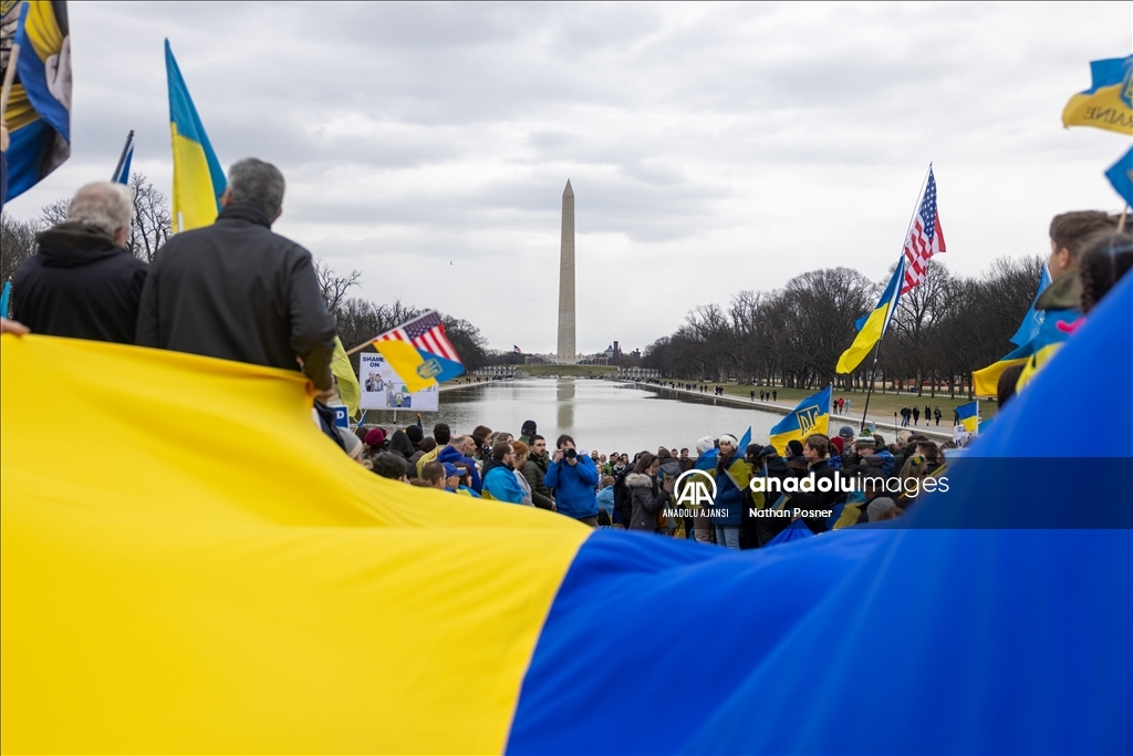Washington'da, Rusya-Ukrayna savaşının 2. yılı nedeniyle gösteri düzenlendi