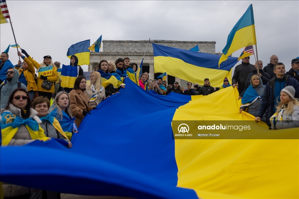 Washington'da, Rusya-Ukrayna savaşının 2. yılı nedeniyle gösteri düzenlendi