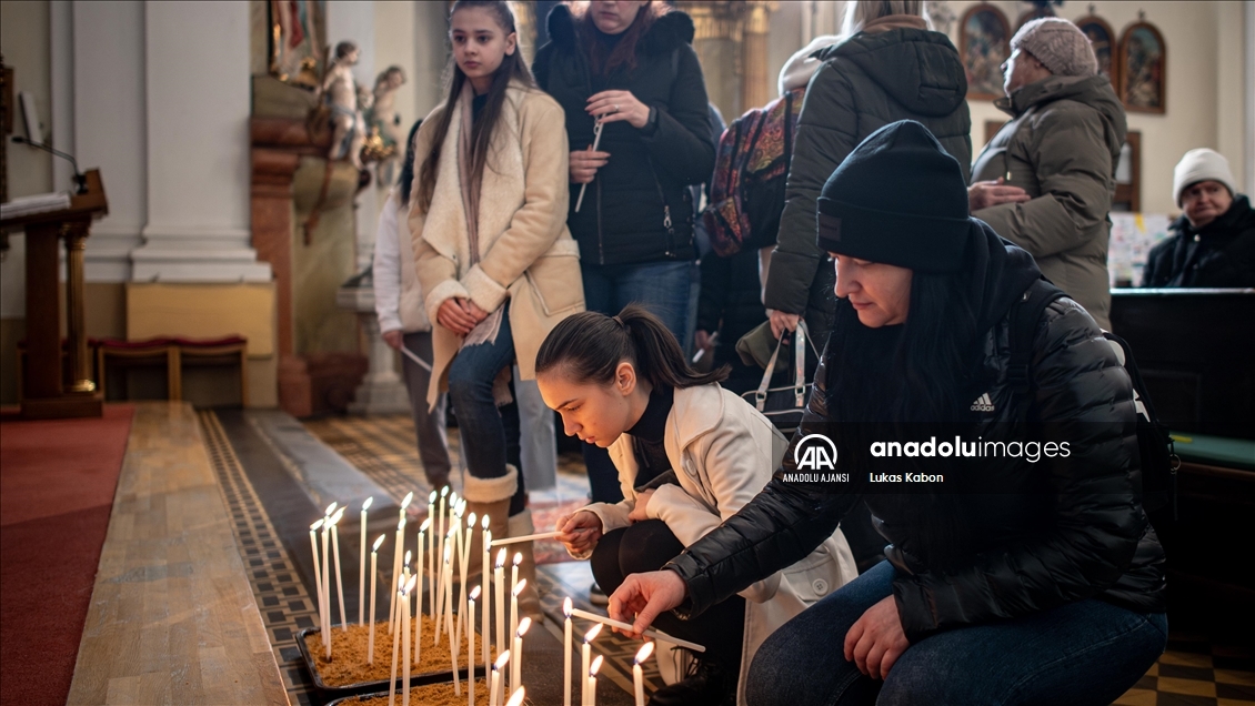 Çekya, Rusya-Ukrayna savaşının 2. yılı nedeniyle ayin düzenlendi