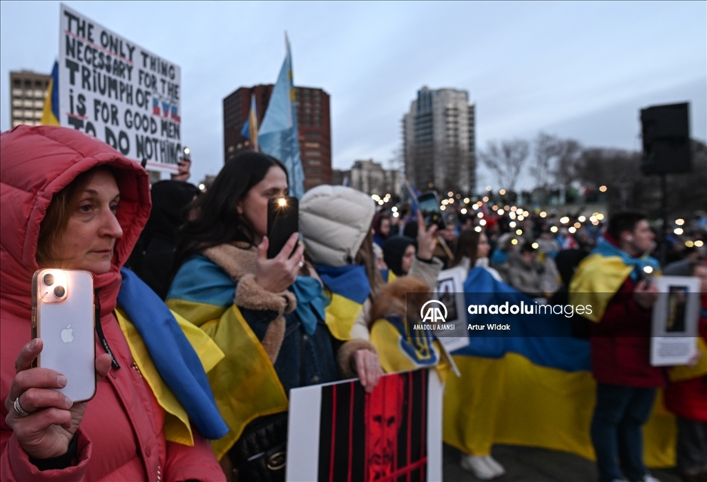 Kanada'da Ukrayna'ya destek gösterisi düzenlendi