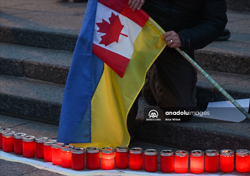 Kanada'da Ukrayna'ya destek gösterisi düzenlendi