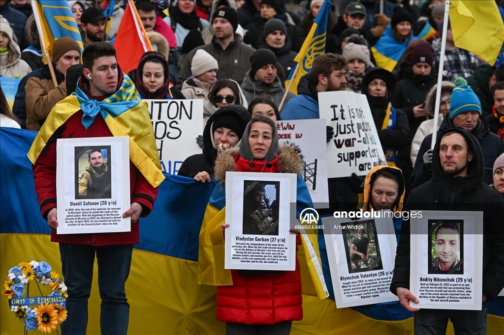 Kanada'da Ukrayna'ya destek gösterisi düzenlendi