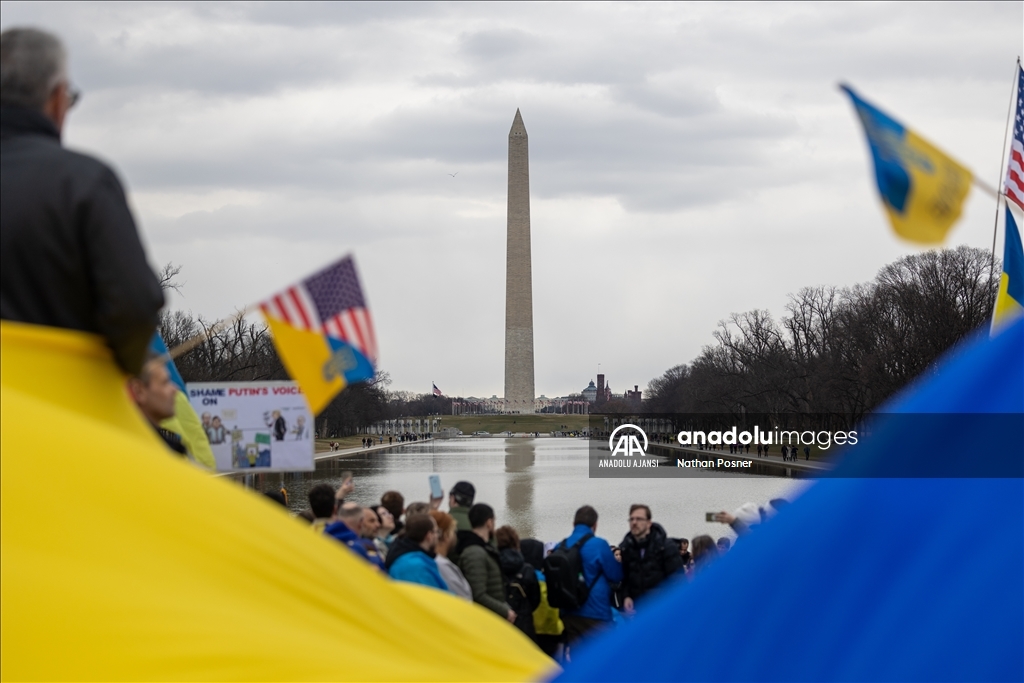 Washington'da, Rusya-Ukrayna savaşının 2. yılı nedeniyle gösteri düzenlendi