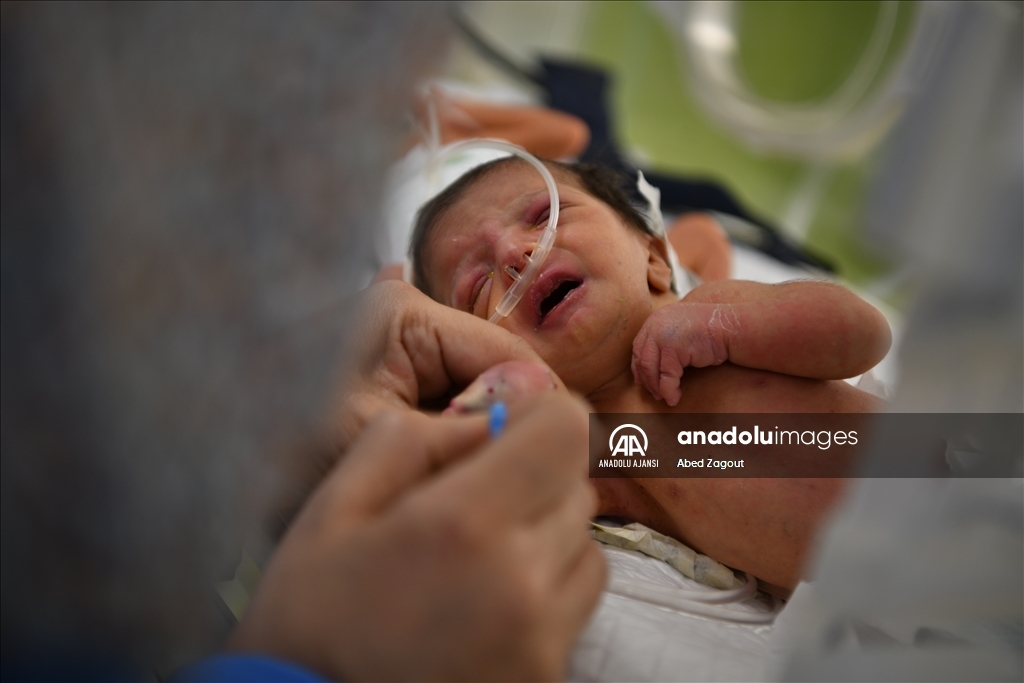 Gazze'deki BAE Hilal Hastanesi'nde bir kuvözü birden fazla prematüre bebek paylaşmak zorunda kalıyor