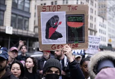 نيويورك: انطلاق مظاهرة مؤيدة لفلسطين لـ24 ساعة متواصلة