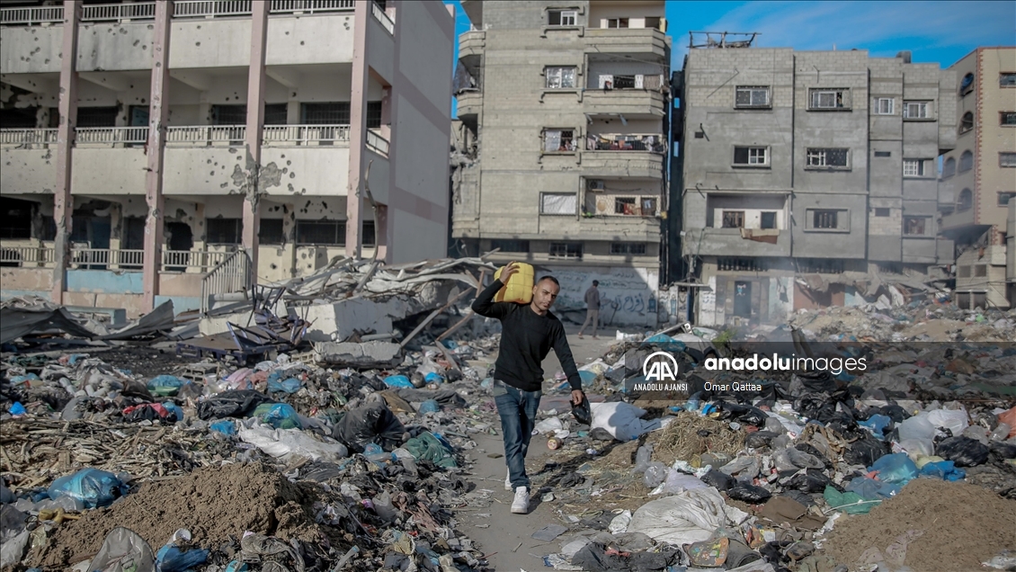 İsrail'in harabeye çevirdiği Gazze kentinde günlük yaşam