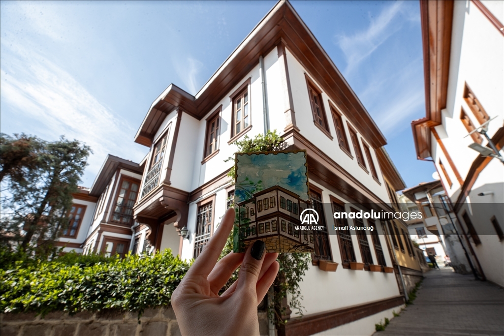 Historical buildings of Ankara and their sketch stamps