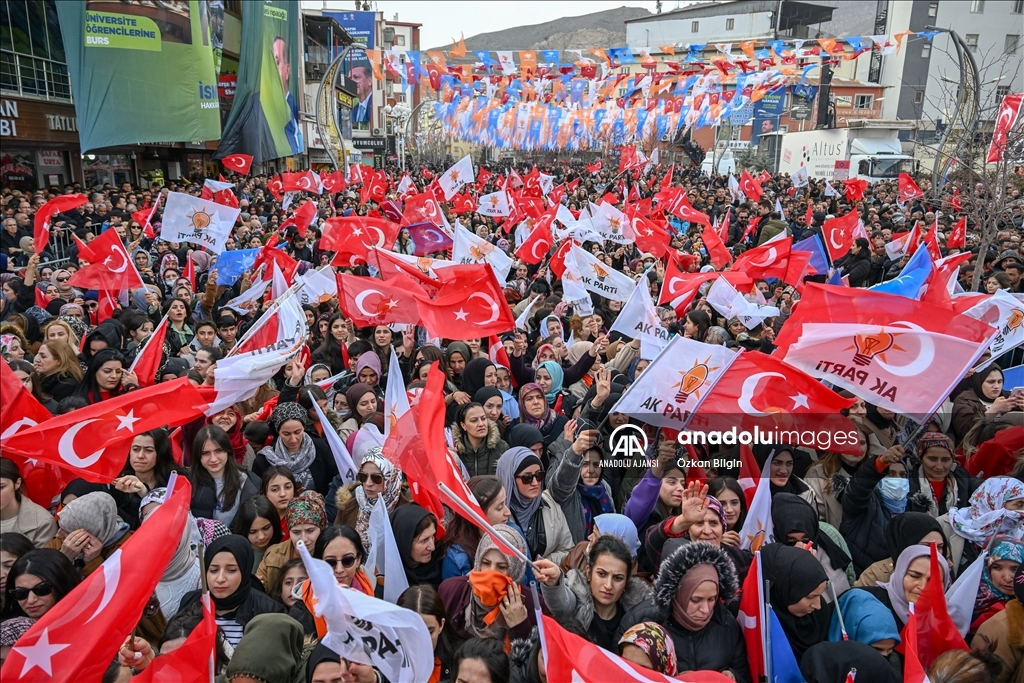 Cumhurbaşkanı ve AK Parti Genel Başkanı Erdoğan, Hakkari'de