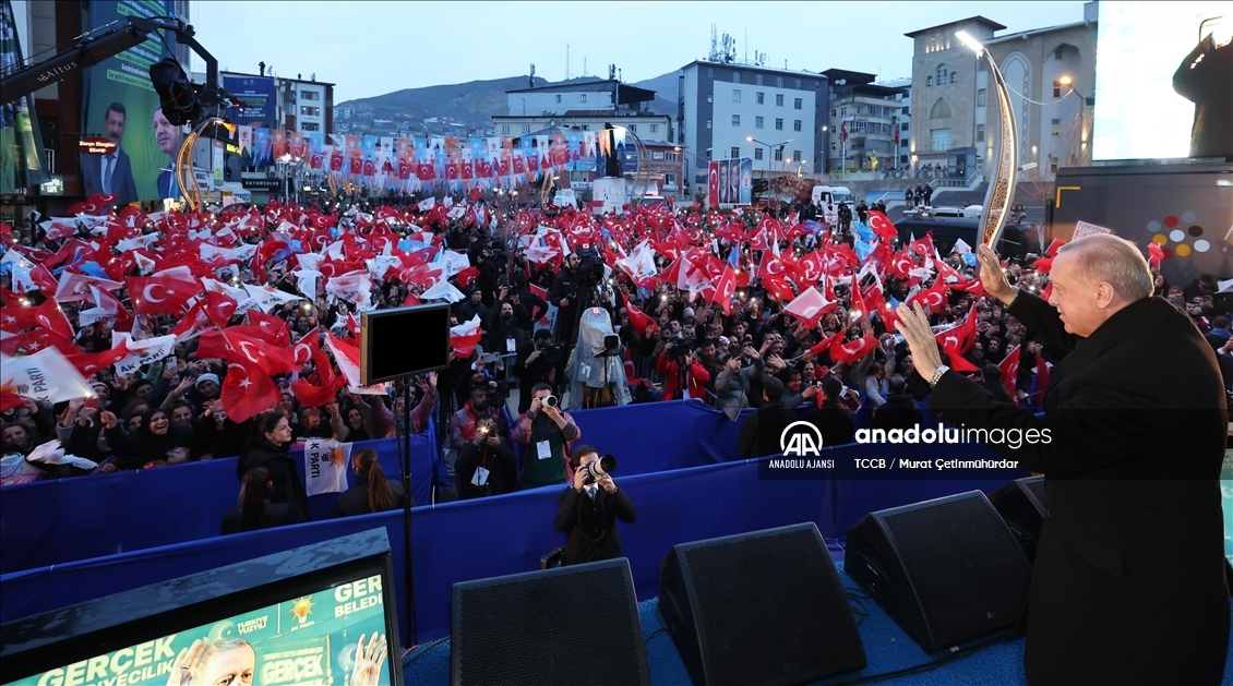 Cumhurbaşkanı ve AK Parti Genel Başkanı Erdoğan, Hakkari'de