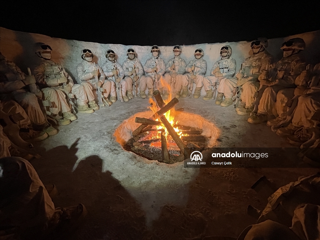 Karlı dağların erleri zorlu görevlere tatbikatlarla hazırlanıyor