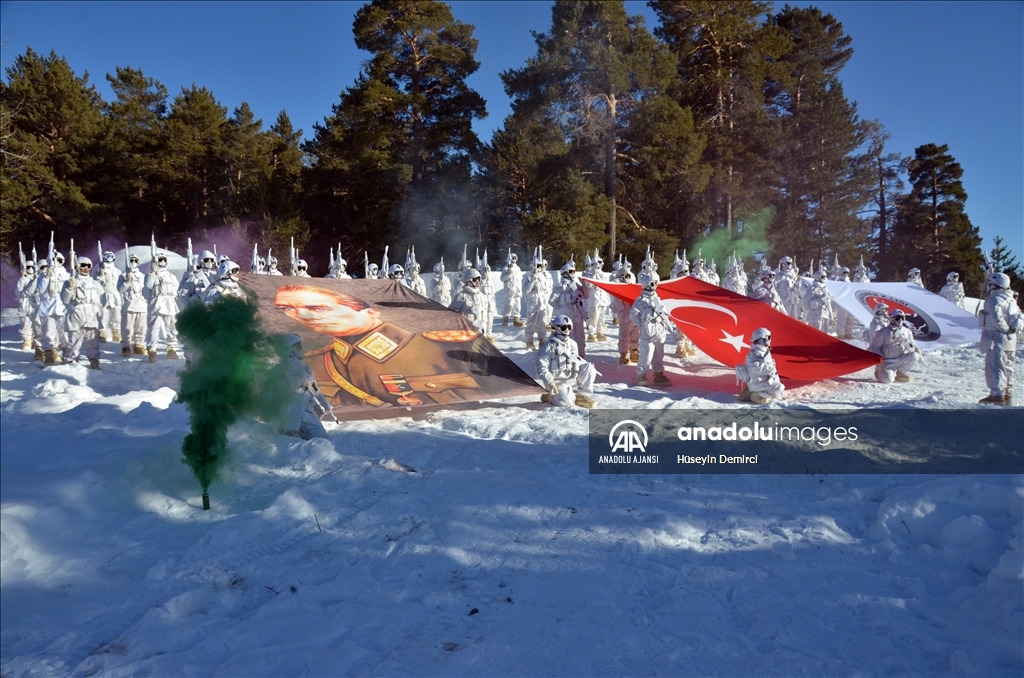 Karlı dağların erleri zorlu görevlere tatbikatlarla hazırlanıyor