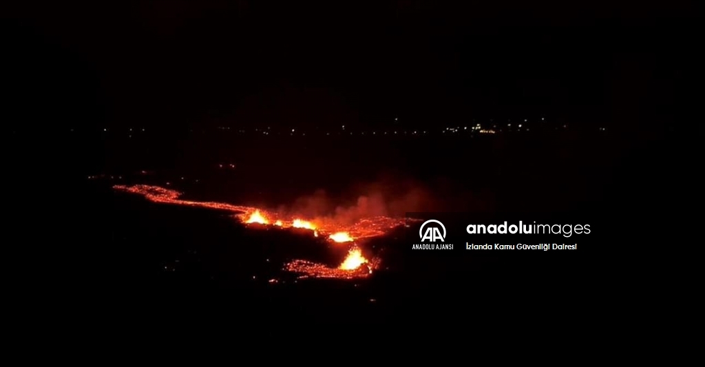 İzlanda'nın Reykjanes Yarımadası'nda son 3 ayda 4. kez meydana gelen yanardağ patlaması devam ediyor