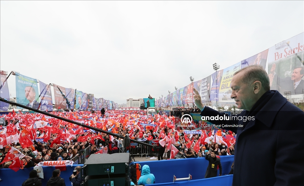 Cumhurbaşkanı ve AK Parti Genel Başkanı Erdoğan, Büyük Ankara Mitingi'ne katıldı