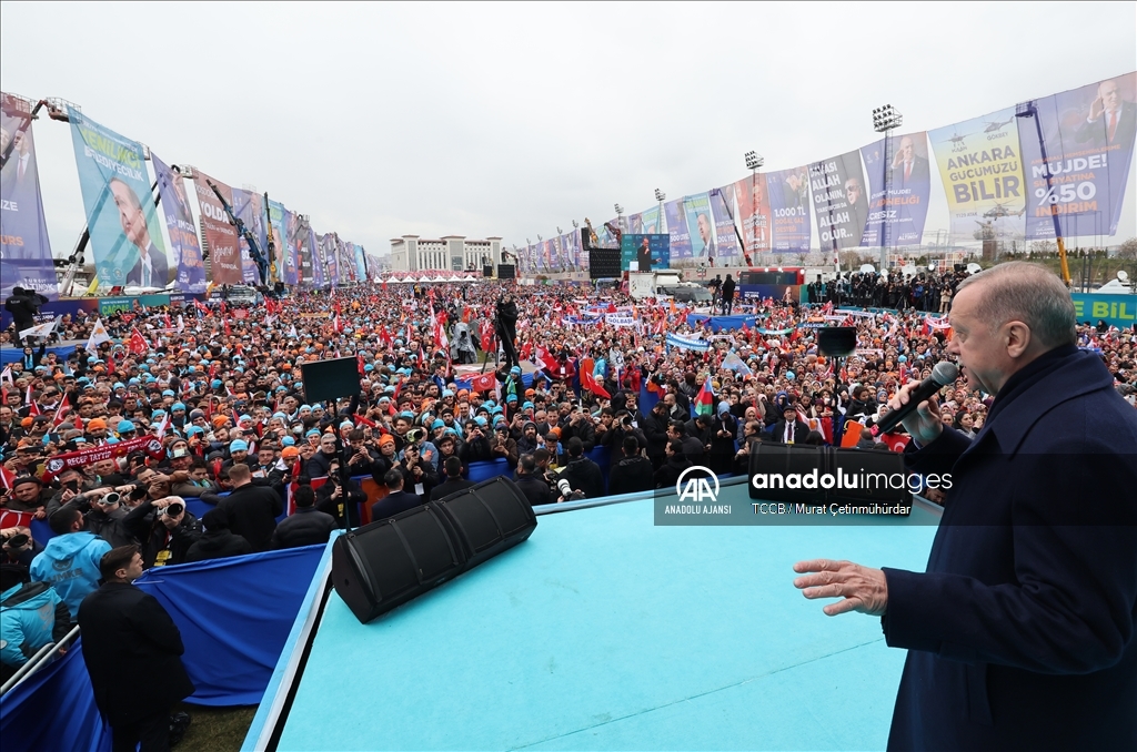 Cumhurbaşkanı ve AK Parti Genel Başkanı Erdoğan, Büyük Ankara Mitingi'ne katıldı