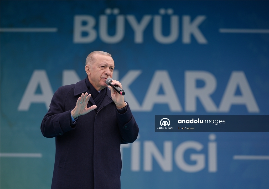 Cumhurbaşkanı ve AK Parti Genel Başkanı Erdoğan, Büyük Ankara Mitingi'ne katıldı