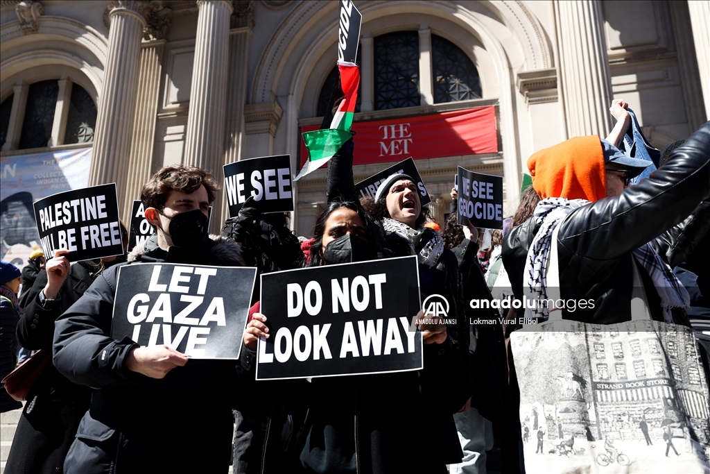 New York'ta Filistin'e destek gösterisi düzenlendi