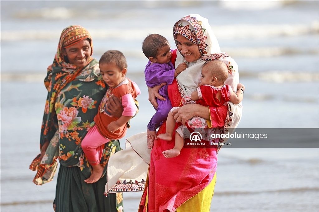 Sunny weather in Clifton Beach of Pakistan