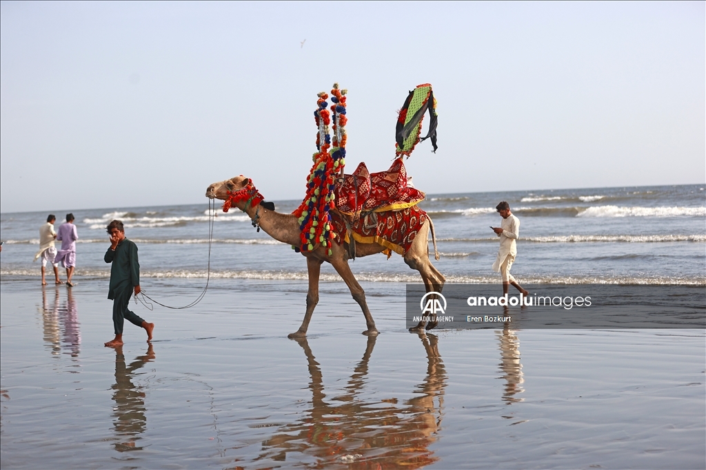 Sunny weather in Clifton Beach of Pakistan