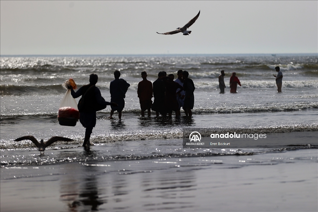 Sunny weather in Clifton Beach of Pakistan
