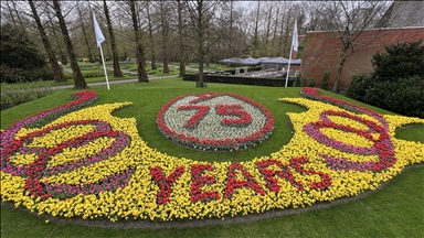 Hollanda'da dünyanın en büyük lale bahçelerinden Keukenhof, 75. kez ziyarete açıldı