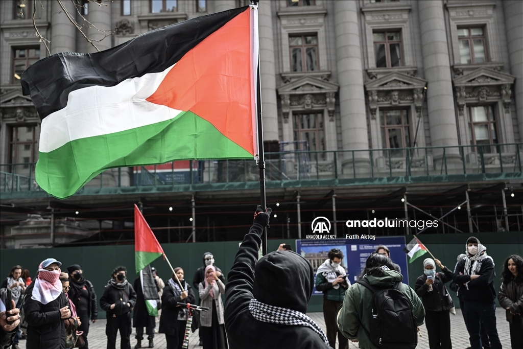 В Нью-Йорке прошла акция в поддержку Палестины