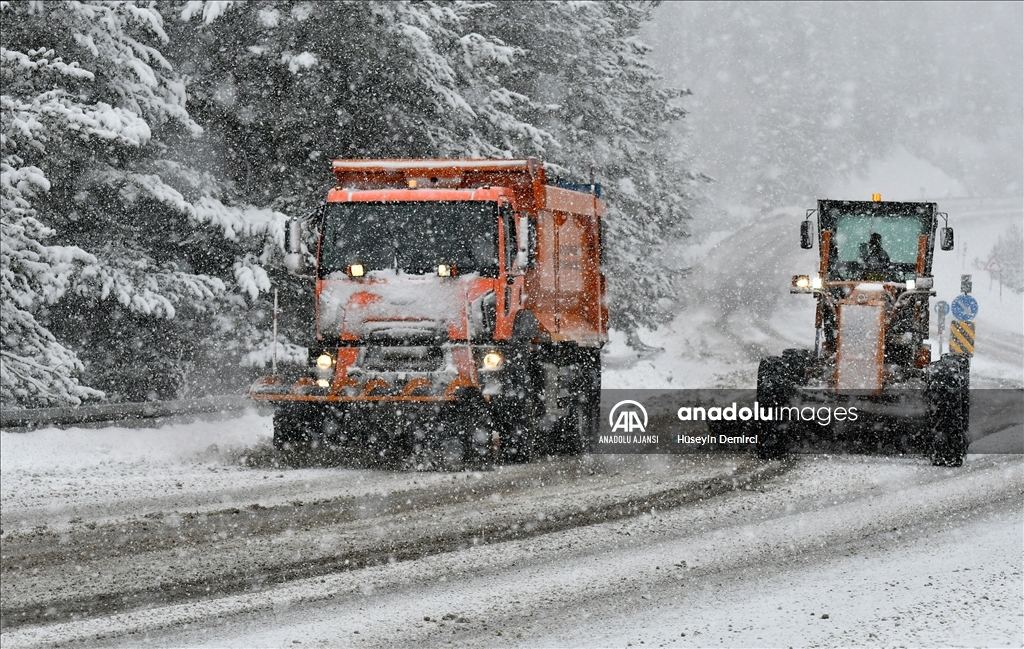 Kars'ta kar ve sis nedeniyle ulaşım güçlükle sağlanıyor