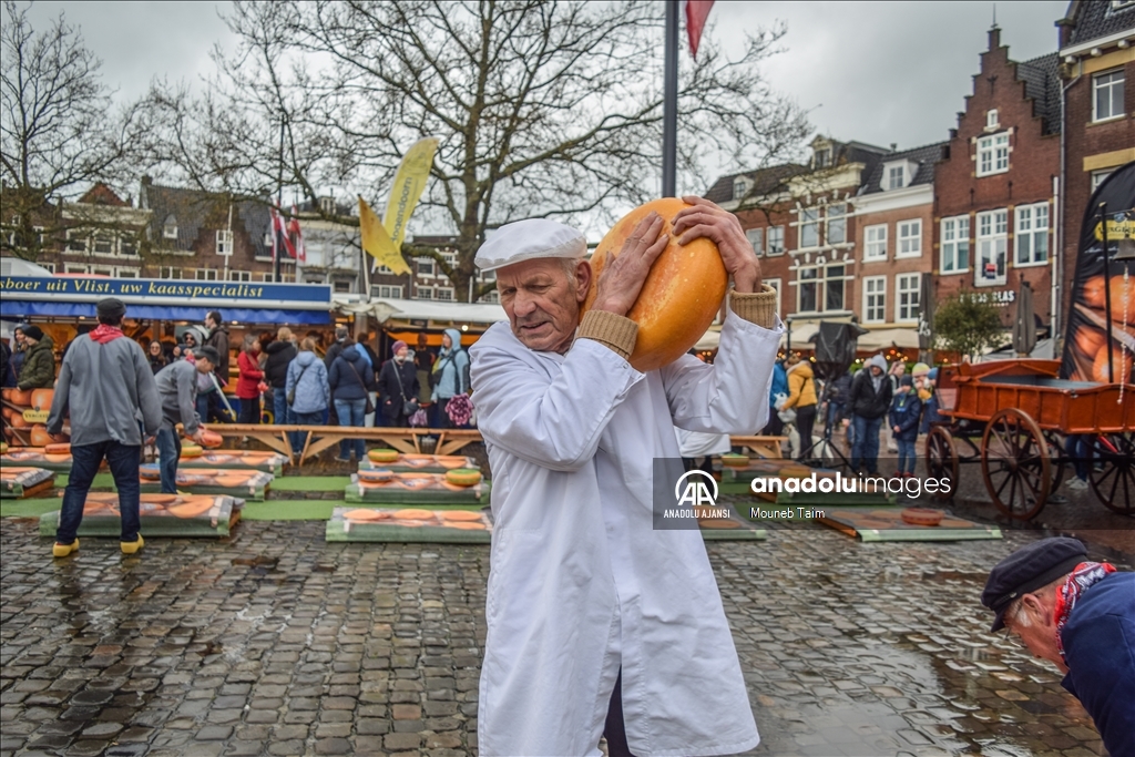 Hollanda'da yılın ilk peynir pazarı düzenlendi