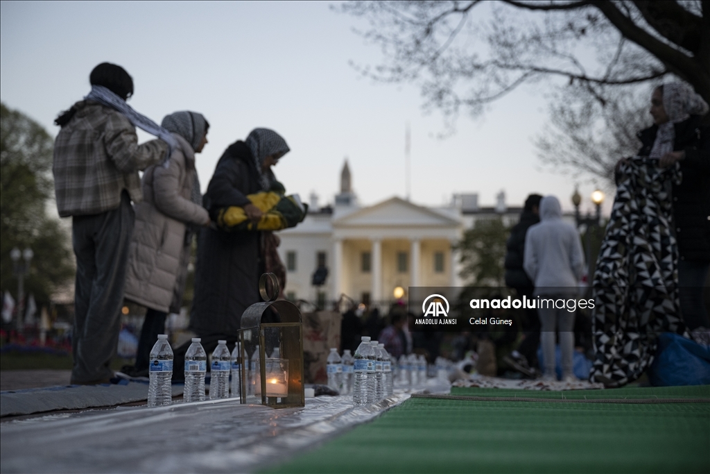 Beyaz Saray önünde, Gazze de ateşkes talebi ile gösteri düzenlendi  