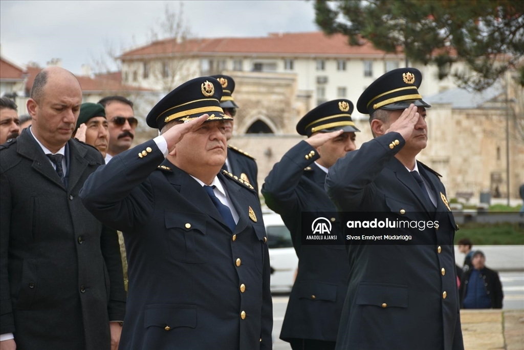 Sivas'ta Türk Polis Teşkilatının 179. kuruluş yıl dönümü kutlandı