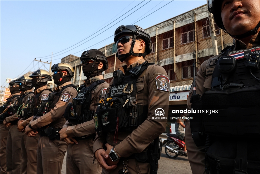 Tayland'ın Lopburi kentindeki sayıları hızla artan makak maymunları güvenlik tehdidi oluşturuyor