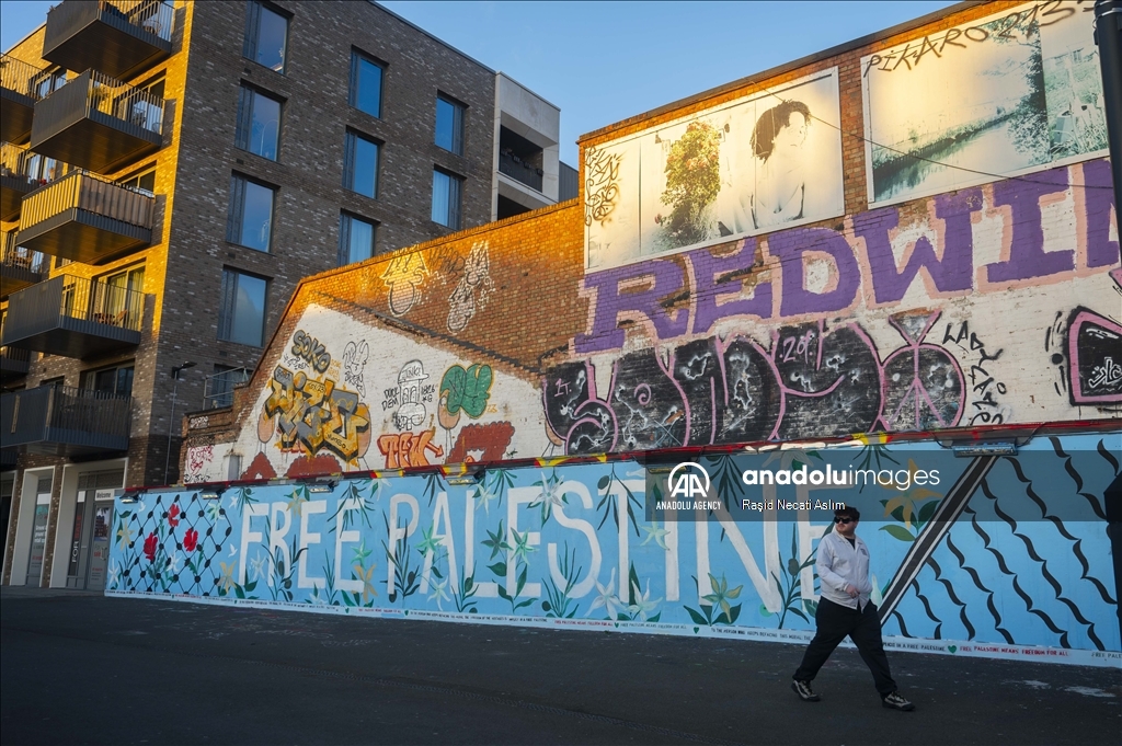 ‘Free Palestine’, ‘All eyes on Rafah’ painted on wall in London to support Palestinians 