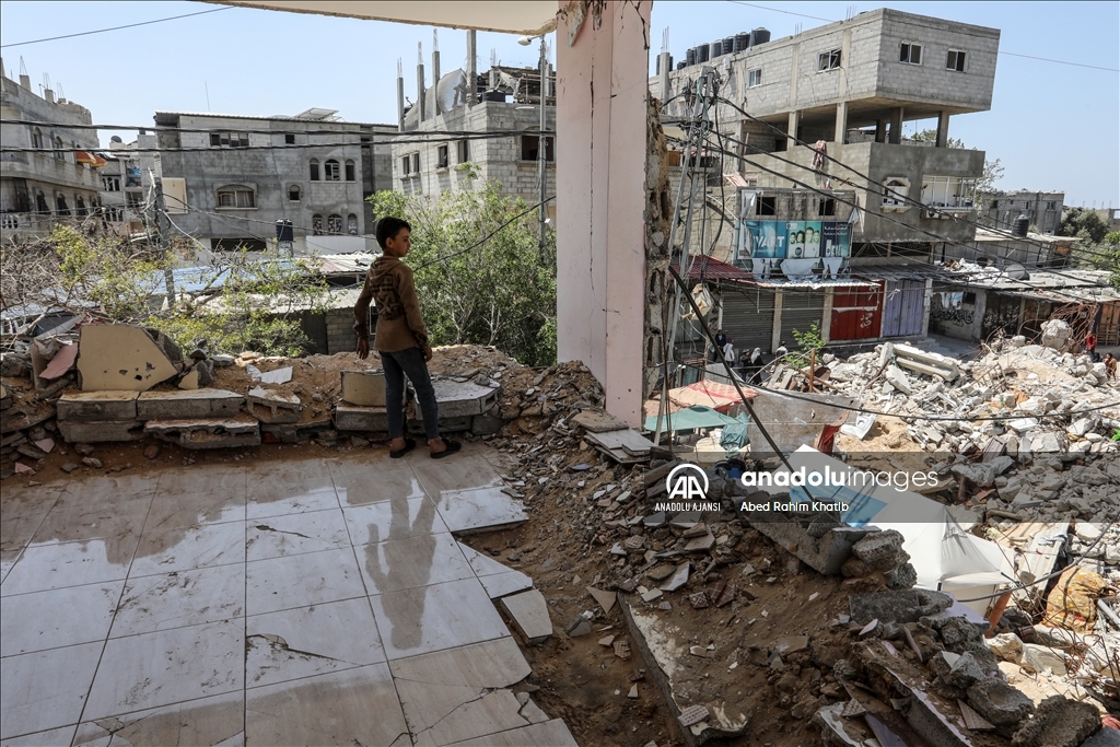Gazze'nin Refah kentine sığınan Filistinli Aliwa ailesinin yaşam mücadelesi