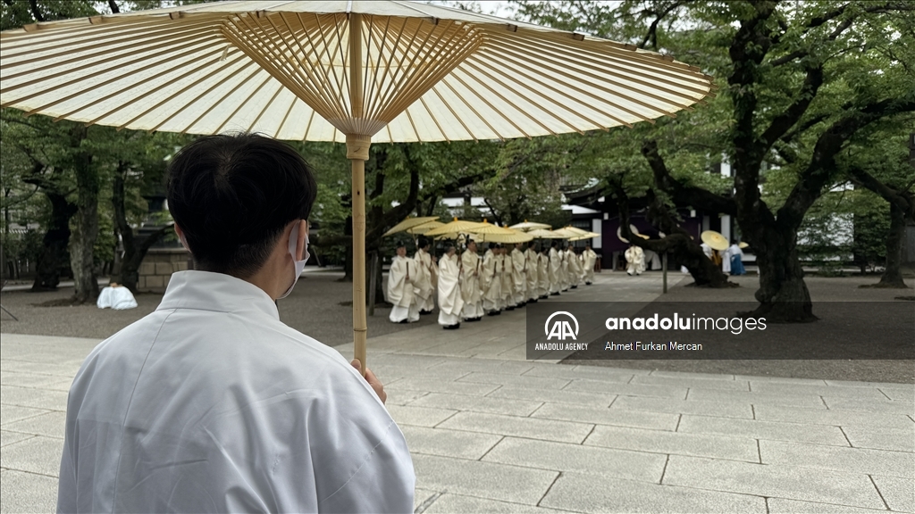 Yasukuni Shrine marking 80th anniversary of World War II's end in Tokyo 