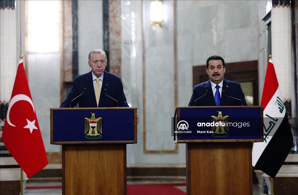 Cumhurbaşkanı Erdoğan, Irak Başbakanı Sudani ile ortak basın toplantısı düzenledi