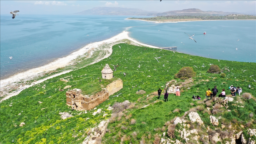 Нетронутая природа острова Чарпанак в турецком Ване привлекает любителей красивых кадров