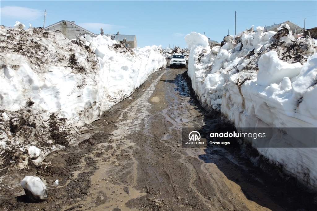 Karla kaplı köylerde çetin geçen kışın etkileri sürüyor