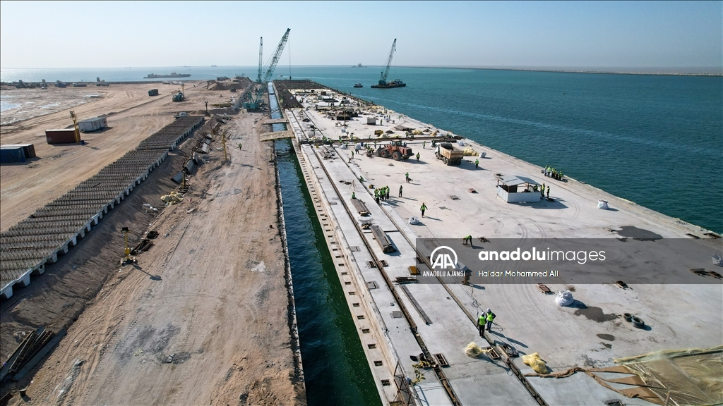 Basra kentindeki Büyük Faw Limanı'nın inşası devam ediyor