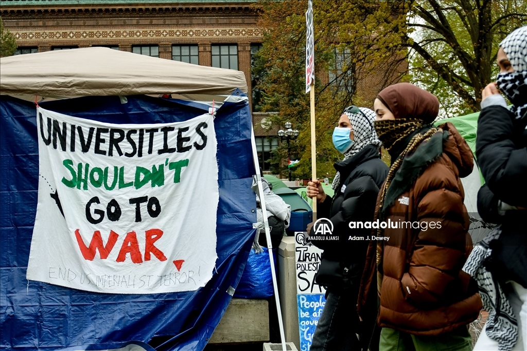 Michigan Üniversitesi kampüsünde, Filistin'e destek gösterisi düzenlendi