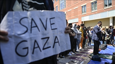 George Washington Üniversitesinde Filistin'e destek gösterisi düzenlendi