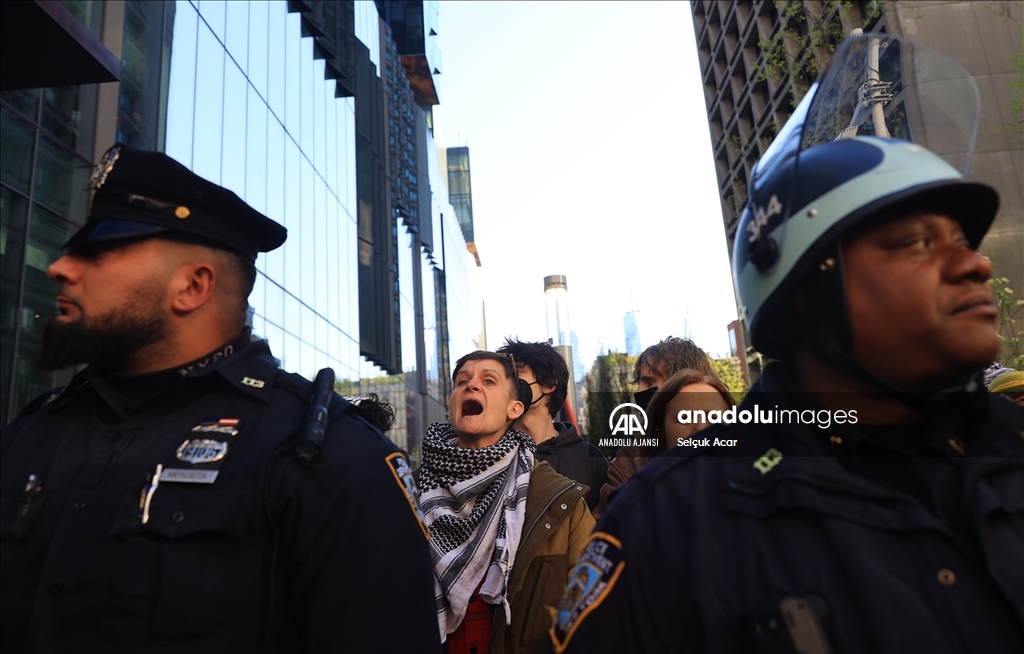 New York Üniversitesi öğrencilerinin Filistin'e destek gösterisi devam ediyor