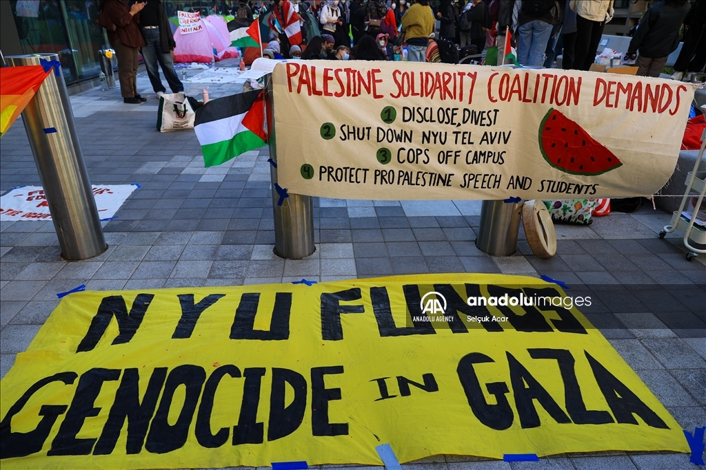 В Нью-Йорке проходят студенческие акции в поддержку Палестины