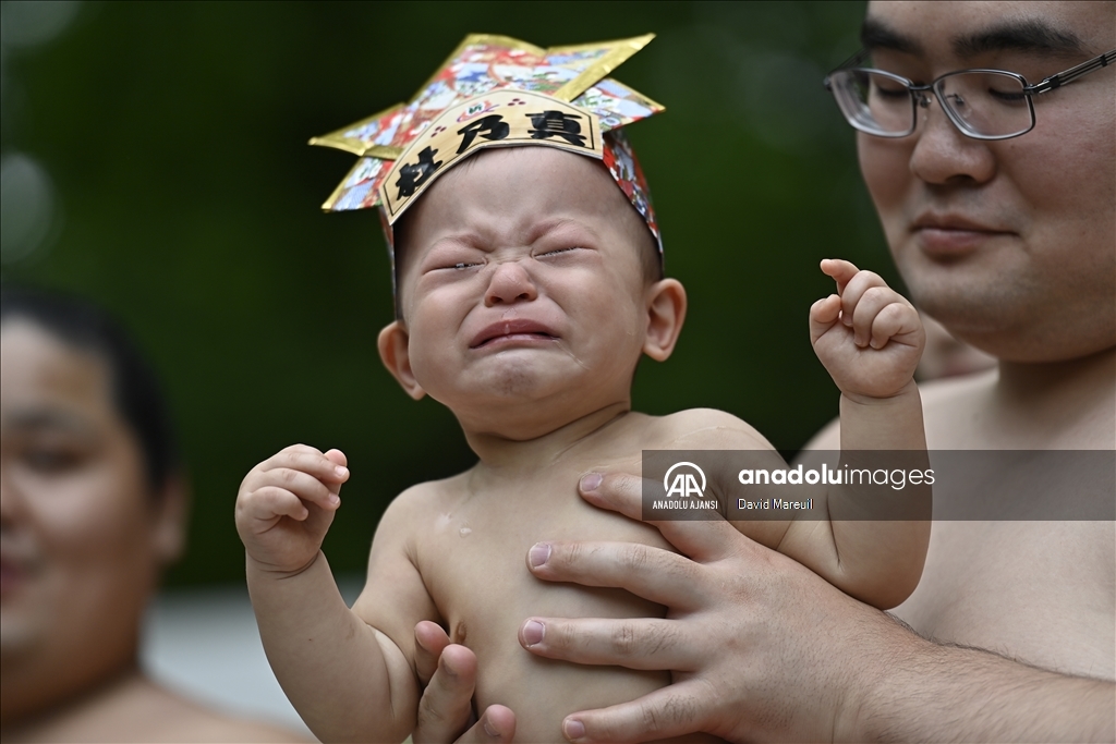 Japonya'da 'ağlayan bebek sumo' yarışması