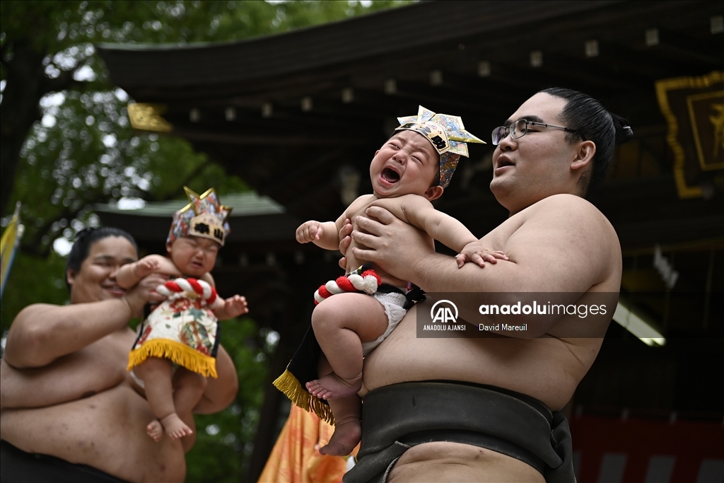 Japonya'da 'ağlayan bebek sumo' yarışması