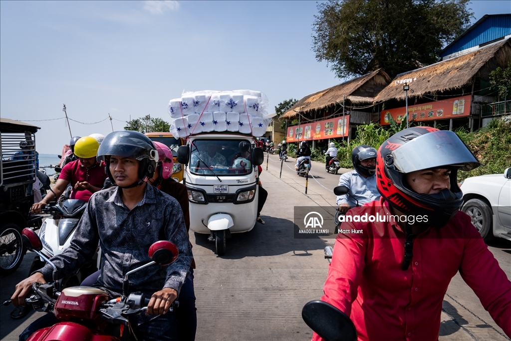 Kamboçya'nın Phnom Penh şehrinde günlük yaşam