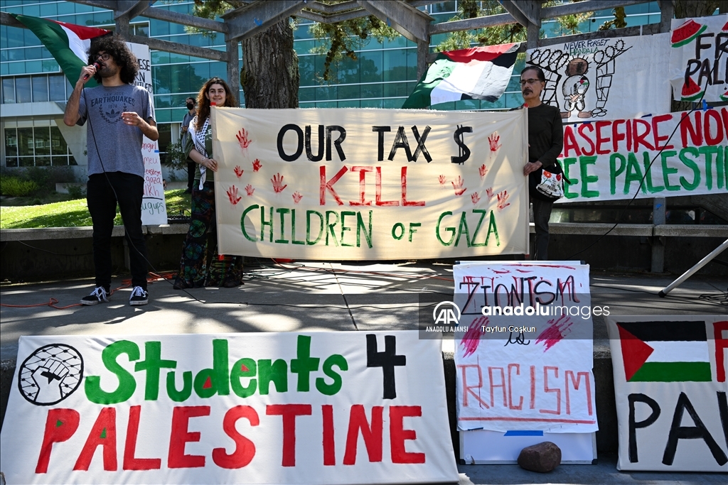ABD'de, Filistin destekçisi protestolara San Francisco Üniversitesi öğrencileri de katıldı