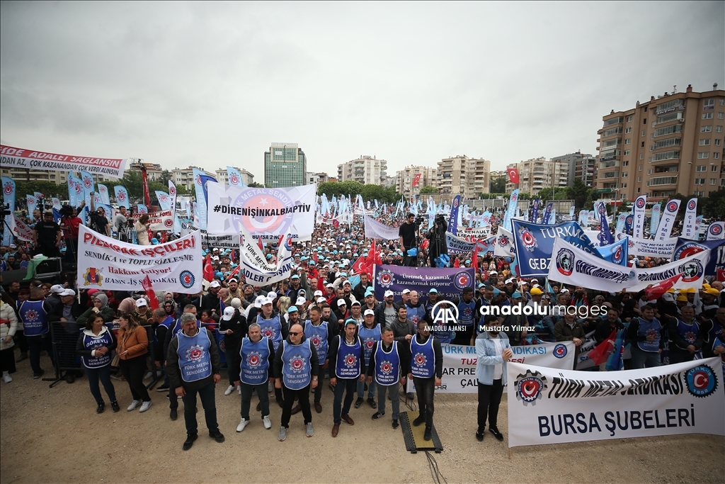 TÜRK-İŞ 1 Mayıs Emek ve Dayanışma Günü'nü Bursa'da kutladı