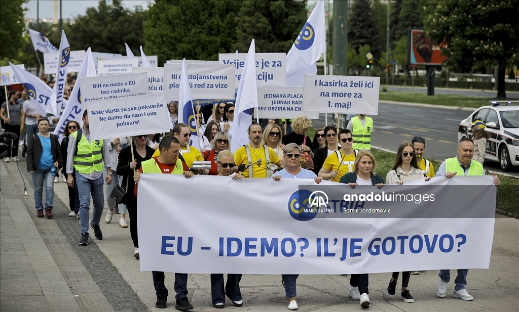 Bosna Hersek'te 1 Mayıs Emek ve Dayanışma Günü kutlandı