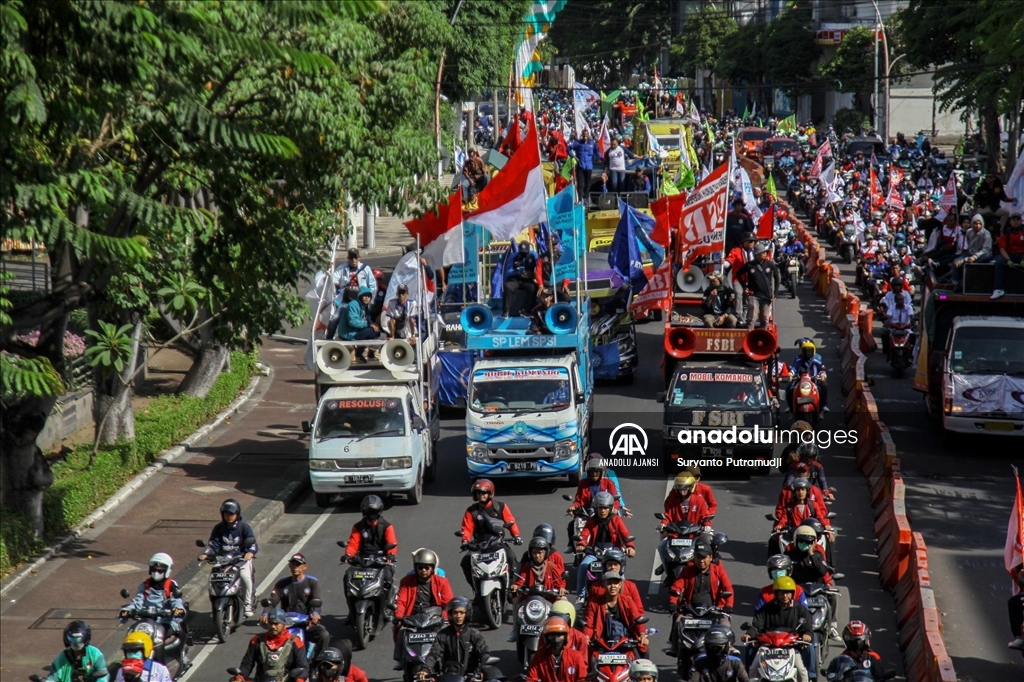 Endonezya'da 1 Mayıs Emek ve Dayanışma Günü kutlandı
