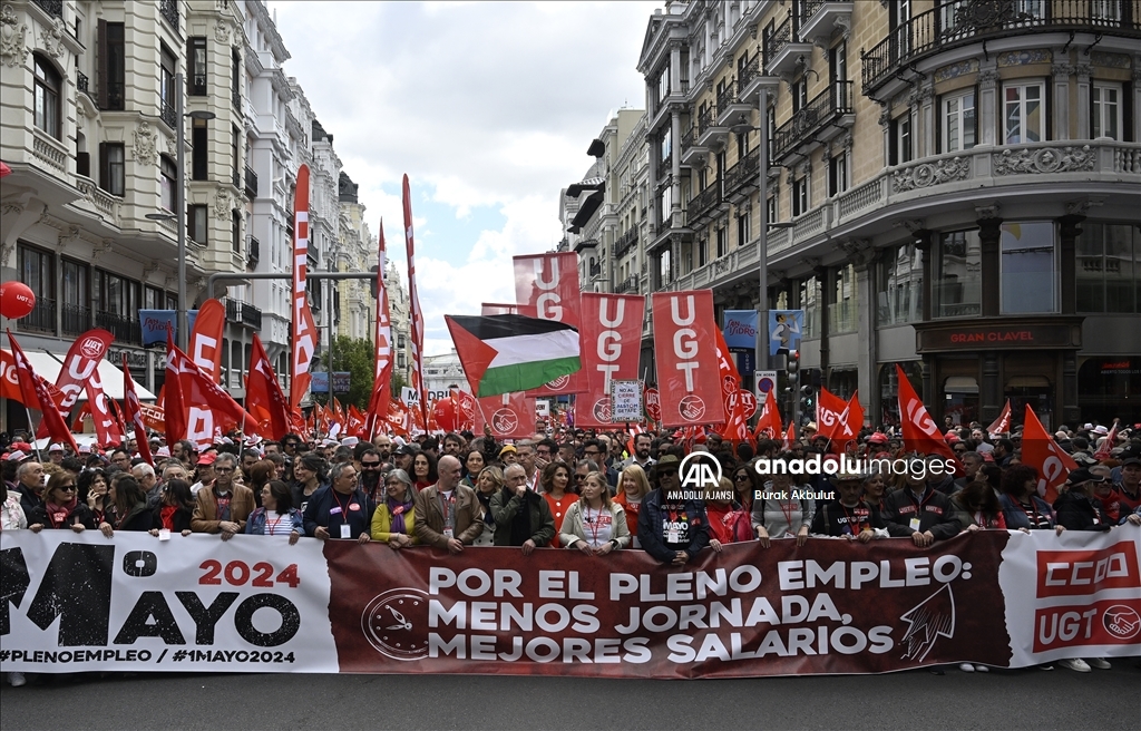 Madrid'de 1 Mayıs kutlamaları